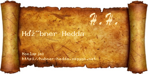 Hübner Hedda névjegykártya